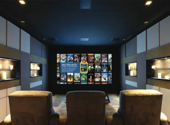 Intégrateur de système audiovisuel Integration at home implement cinéma à domicile.